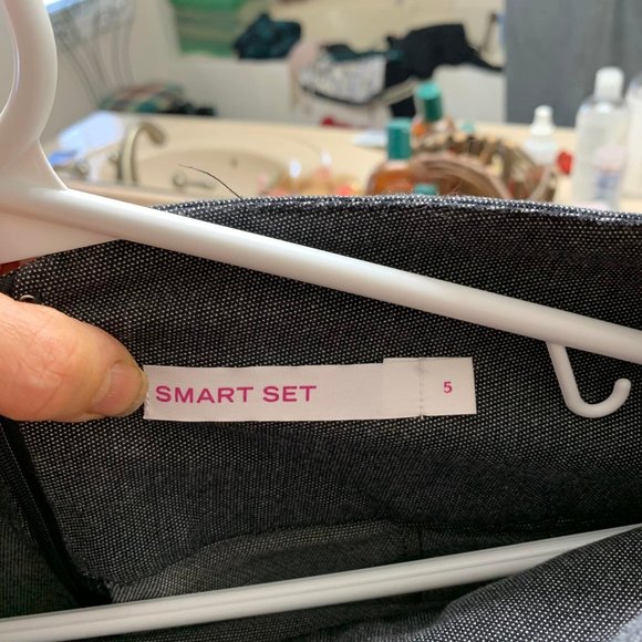 🌷3 for$25🌷Smart Set, US 5 (Juniors) Grey Tweed Zippered Pencil Skirt - Picture 6 of 6